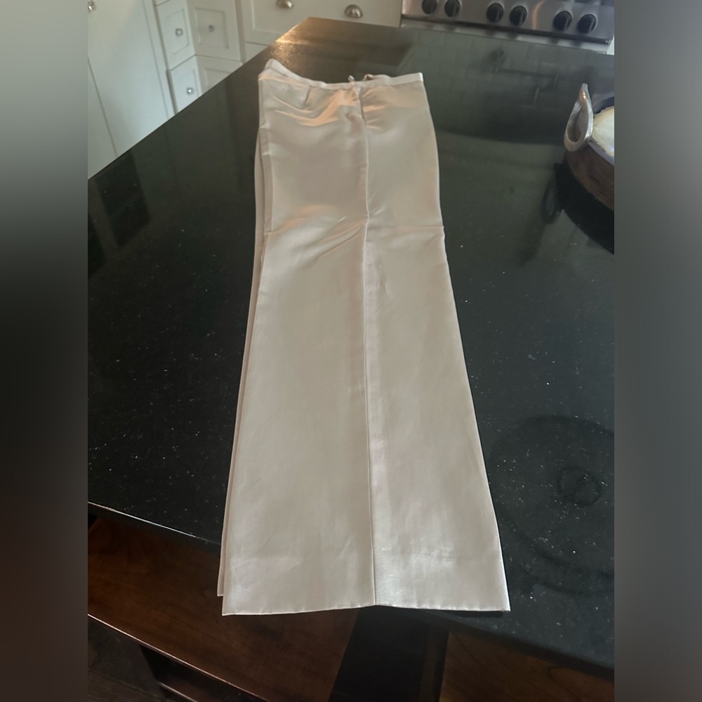 DKNY blush silk blend pants